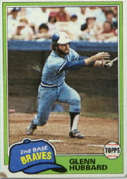 1981 Topps Baseball Cards      247     Glenn Hubbard